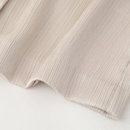 Wrinkle-Effect Double-Breasted Suit Set