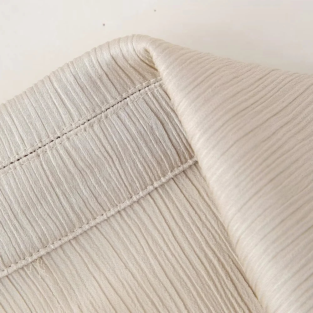Wrinkle-Effect Double-Breasted Suit Set