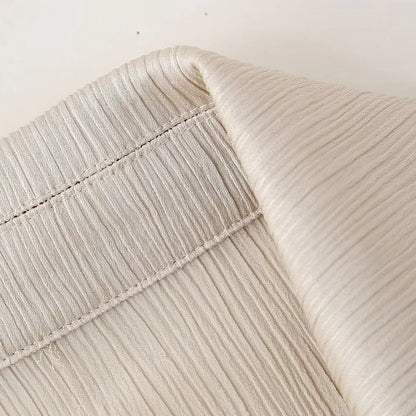 Wrinkle-Effect Double-Breasted Suit Set