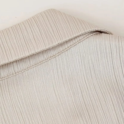 Wrinkle-Effect Double-Breasted Suit Set