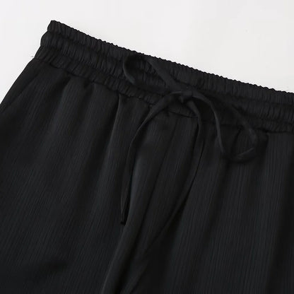 Wrinkle-Effect Double-Breasted Suit Set