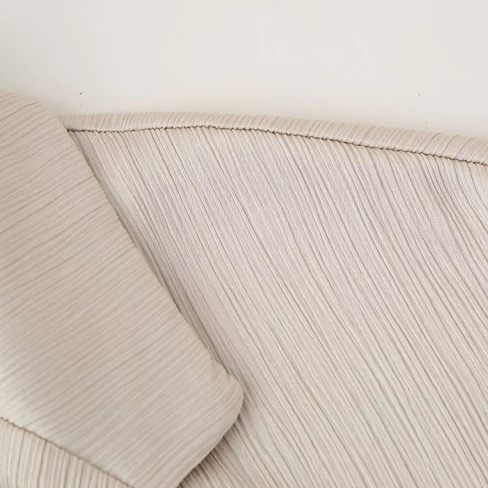 Wrinkle-Effect Double-Breasted Suit Set