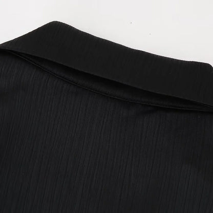 Wrinkle-Effect Double-Breasted Suit Set