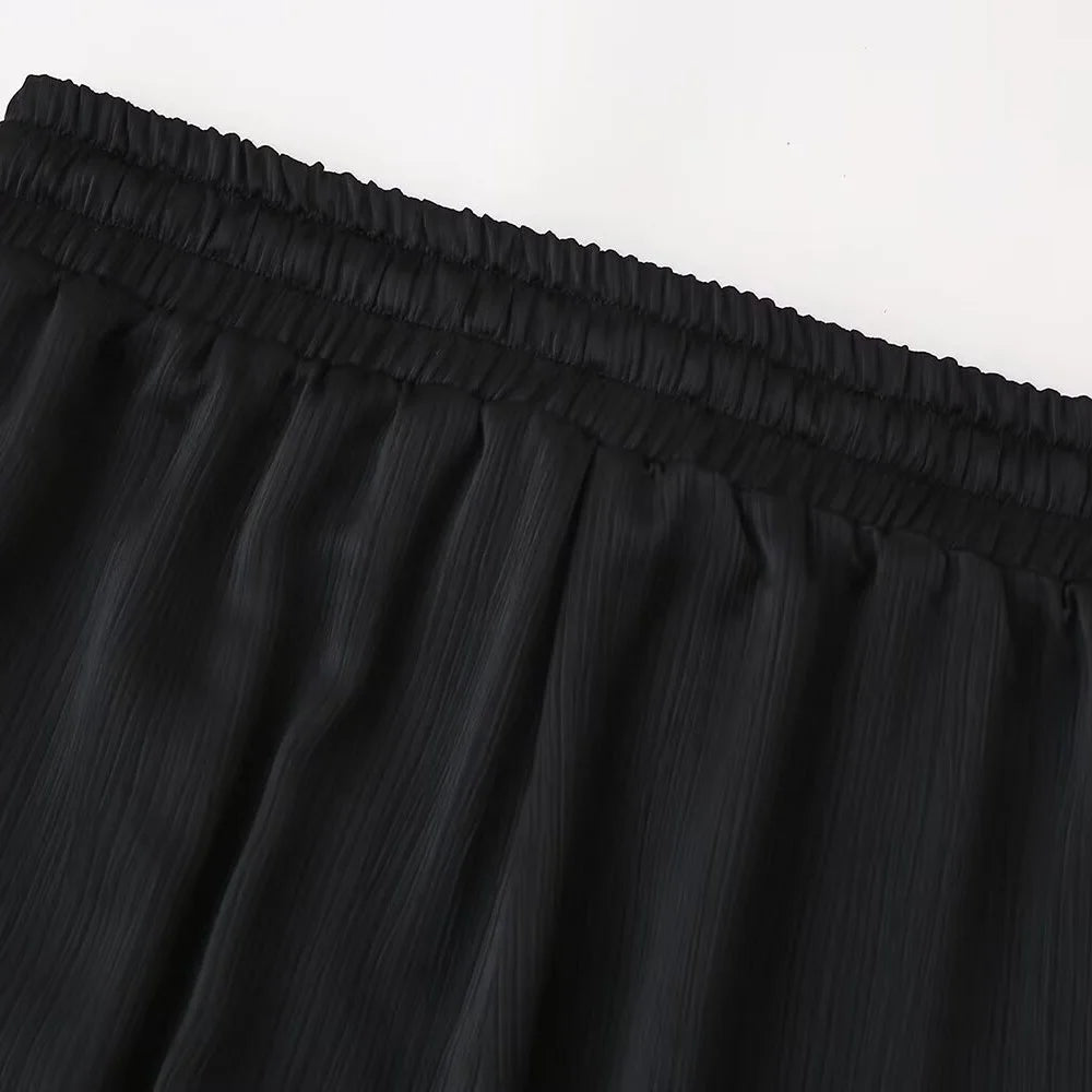 Wrinkle-Effect Double-Breasted Suit Set