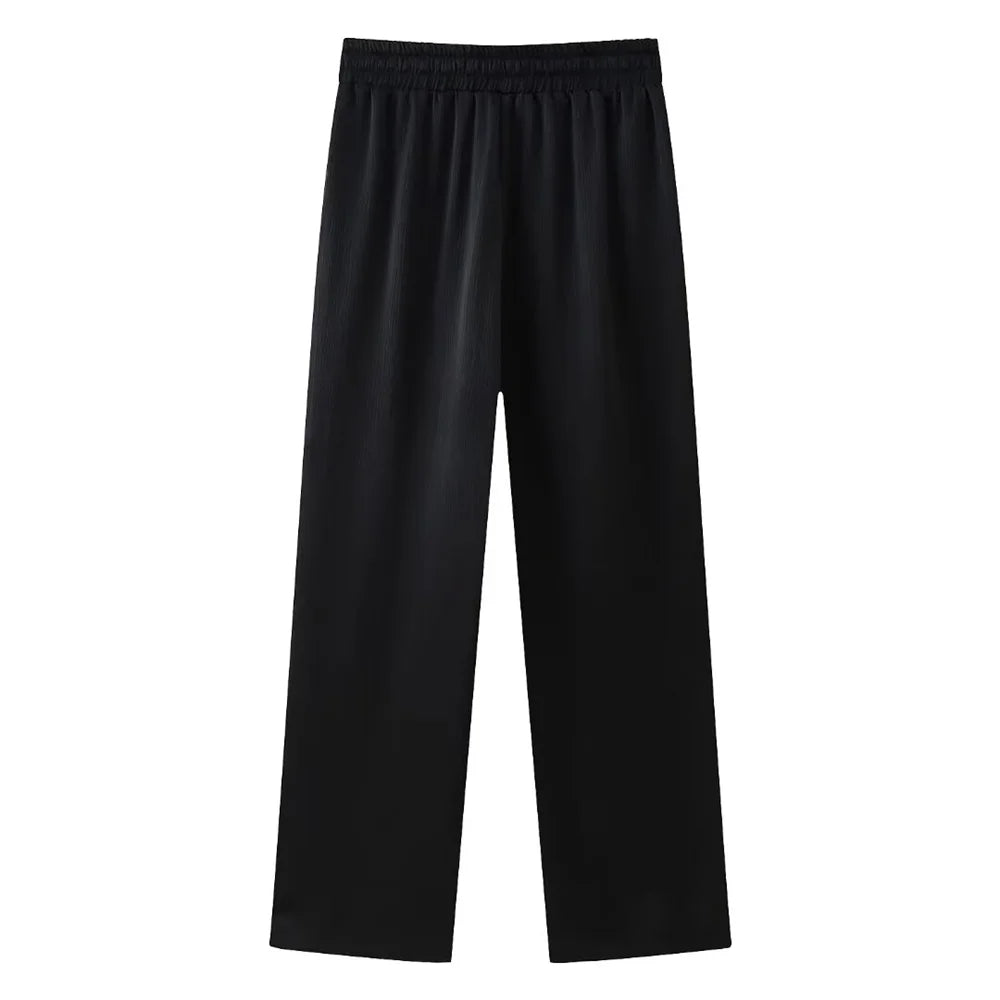 Wrinkle-Effect Double-Breasted Suit Set