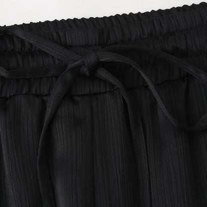 Wrinkle-Effect Double-Breasted Suit Set