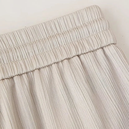Wrinkle-Effect Double-Breasted Suit Set