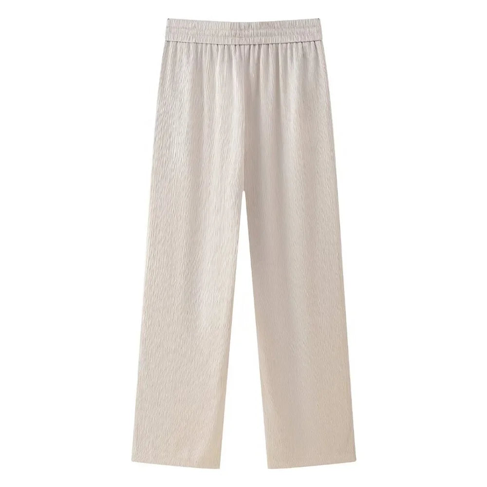 Wrinkle-Effect Double-Breasted Suit Set