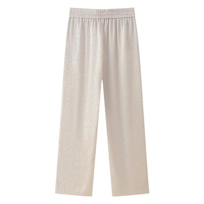 Wrinkle-Effect Double-Breasted Suit Set