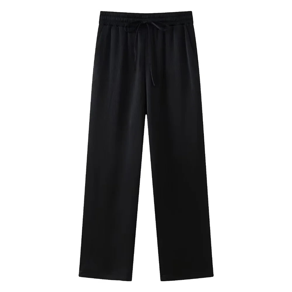 Wrinkle-Effect Double-Breasted Suit Set