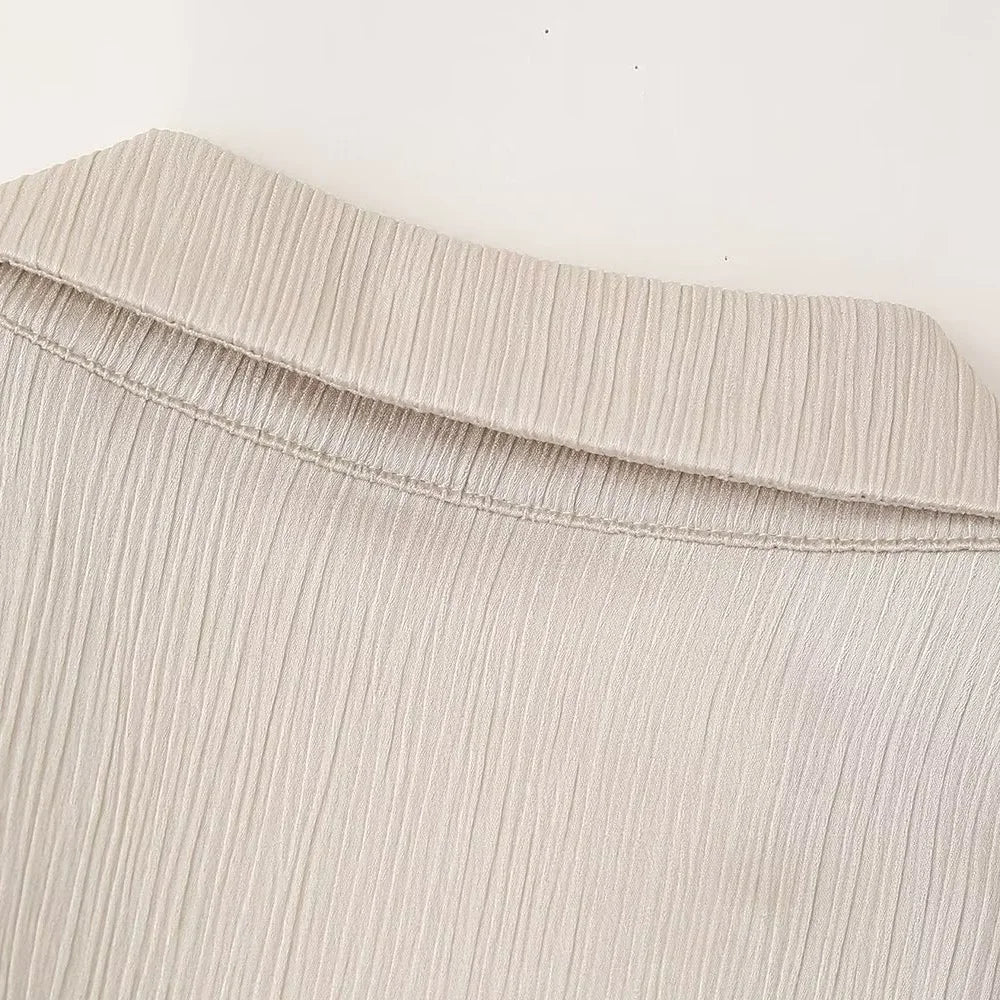 Wrinkle-Effect Double-Breasted Suit Set