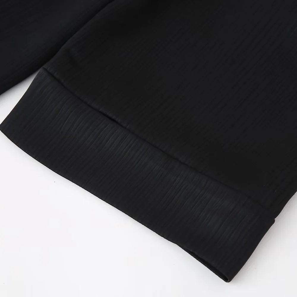 Wrinkle-Effect Double-Breasted Suit Set