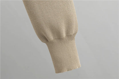 Elegant Knit Sweater & High-Waist Skirt Set – Chic Office Wear